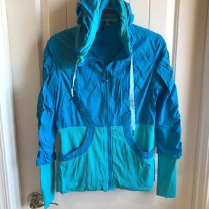 Luluemon Blue Running Jogger Jacket ZIP Up Wind